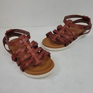 Wonder Nation Girls Brown Strappy Sandals Sz 11 Gladiator Style Trendy Preppy